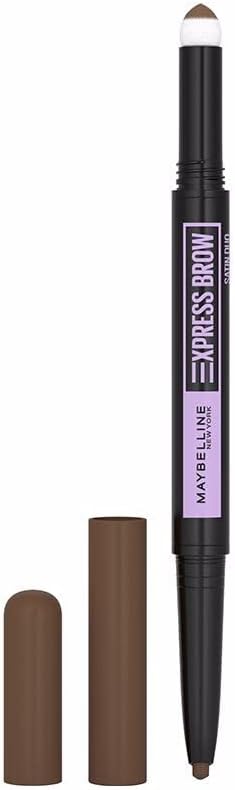 Maybelline New York Express Brow Duo Eyebrow Filling, Natural Looking 2-In-1 Pencil Pen + Filling Powder Brunette Greenwize