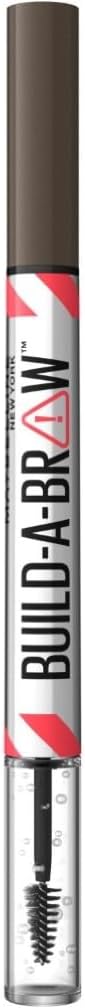 Maybelline New York, Build A Brow: 2 in 1 Brow Pen + Sealing Gel, Real-looking, Fuller Brows, Waterproof, Sweat- & Smudge-resistant, 24H Wear, Vegan Formula, Shade 262: Black Brown Maybelline New York