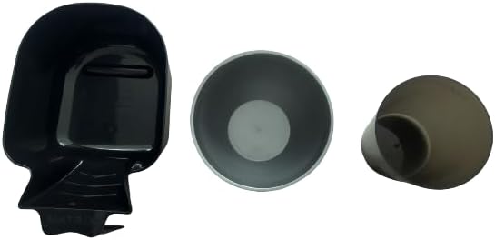 E 3Pcs Hair Colouring Tools, Hair Color Bowl, Cup and Glass Set Multiuse Kit (Black) Greenwize