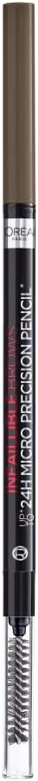 L'Oreal Paris Infallible Brows 24H Micro Precision Pencil, Precisely Defines Brows- 1.0 Ebony Greenwize