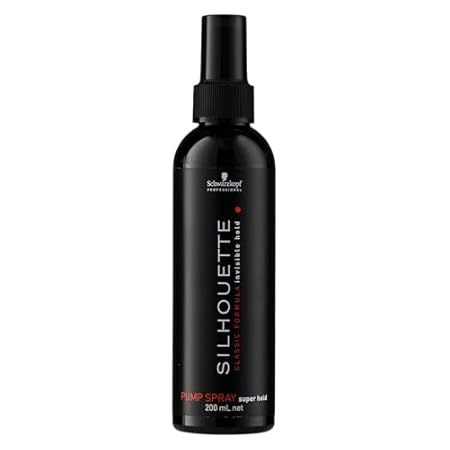 Schwarzkopf Professional Silhouette Super Hold Pumpspray Strong Hold Hairspray For Hair Styling Invisible Long Lasting Hold Quick Drying Non Sticky Hairspray For Women Men 200 ml Schwarzkopf