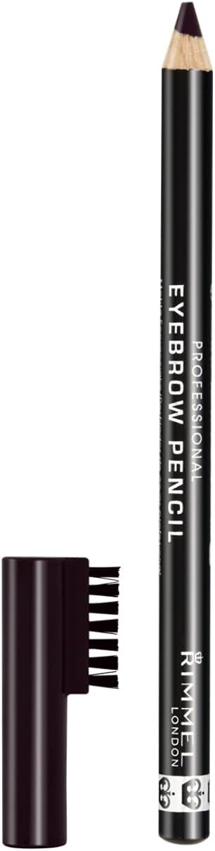Rimmel London Professional Eyebrow Pencil, Precise Pencil with Built-in Brush, Black Brown, 1.4 g Greenwize