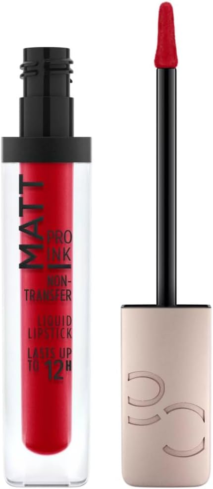 CATRICE Matt Pro Ink Non-Transfer Liquid Lipstick, No. 090 This Is My Statement, Red, Mattifying, Long-Lasting, Quick-Drying, Matte, Intense, Colour-Intensive, Vegan, Alcohol Free (5 ml) Greenwize