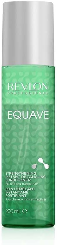 REVLON PROFESSIONAL EQUAVE STRENGTHENING BI-PHASE DETANGLING CONDITIONER FOR FINE AND FRAGILE HAIR, Leave-In Detangler With Heat Protection, Strengthening Detangler For Fine and Fragile Hair, 200ml REVLON PROFESSIONAL