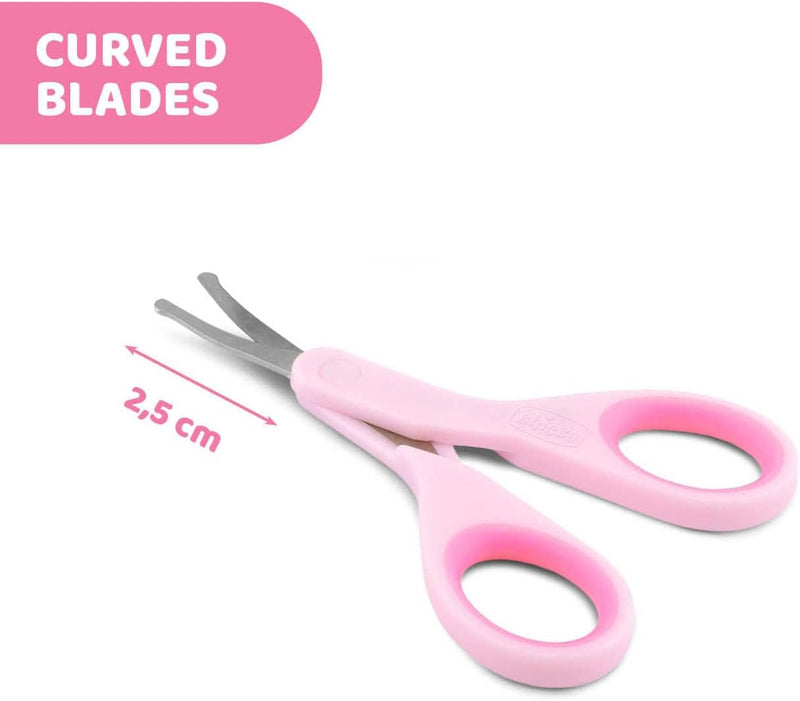 Chicco Baby Nail Scissors with Protective Cap – Pink Chicco