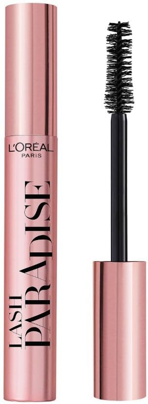 L'Oréal Paris Intense Volume Mascara, Volumising and Lengthening, Infused with Castor and Floral Oils to Condition Eyelashes, Suitable for Sensitive Eyes, Soft Fibre Brush, Lash Paradise, Black L'Oreal Paris