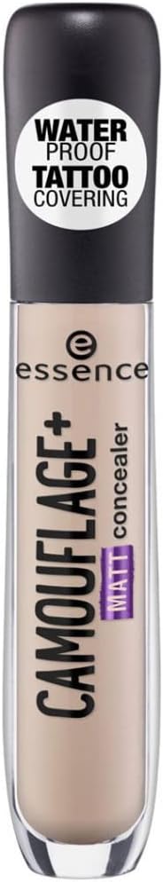 essence Camouflage+ Matte concealer, masking pen, no. 20 light ivory, nude, matte, vegan, oil-free, waterproof (5 ml). Greenwize