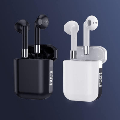 E AP19 In Ear Wireless Earbuds, Noise Cancelling Bluetooth 5.0 Headphones for Music, Games and Calls, Smart Touch Controls, LED Screen Display Charging Case, IPX5 Waterproof,White Greenwize