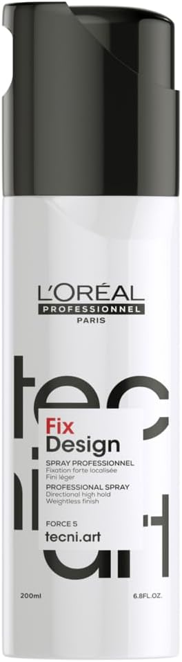 L'Oréal Professionnel Tecni.ART Fix Design Strong Hold Hair Spray, Natural Looking Shiny Finish, No Residue, 200ml Greenwize