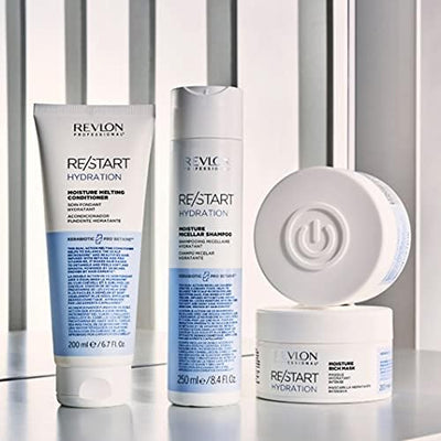 Revlon Professional Hydration Moisture Micellar ShampoNormal & Dry Hair Treatment to Moisturiseo, , Control Frizz & Detangle (250ml) Unisex REVLON PROFESSIONAL