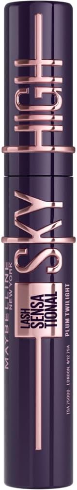Maybelline Purple Mascara, Lash Sensational Sky High Volumizing & Thickening, Eyelash Lengthening, Flake-Free Formula, Washable Coloured Mascara, Full Volume Mascara, Colour: Plum Twilight Maybelline
