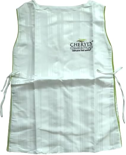 E White (Green Broder) SPA Apron - Stylish, SPA and Functional Cooking Apron Greenwize