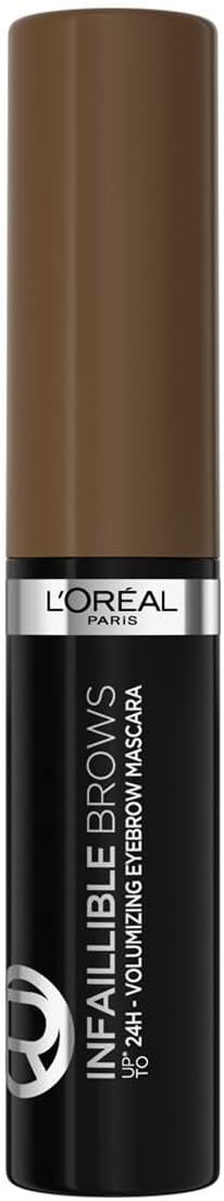 L'Oréal Paris Volumising Brow Mascara, Longwear Brow Gel for Fuller Looking Eyebrows, Up To 24 Hours Wear, Water Resistant, Infallible Brows, 5 ml, Shade: 3.0 Brunette Greenwize