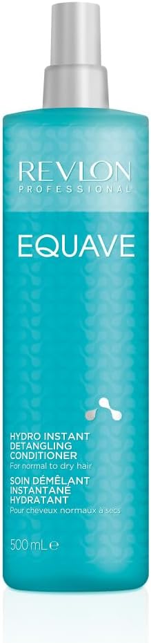 REVLON PROFESSIONAL Equave Hydro Bi-Phase Detangling Conditioner for Normal To Dry Hair, Leave-in Conditioner, Detangling Conditioner, Leave-in Conditioner with Heat Protection, Hair-Smoothing Leave-in Conditioner – 500 ml REVLON PROFESSIONAL