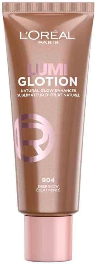 L'Oréal Paris Multi-Use Glow Enhancer, 24h Hydration with Shea Butter and Glycerin, for Face and Body, Paradise Lumi Glotion, Shade 904: Deep Glow, 40 ml Greenwize