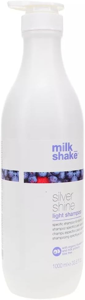 milk_shake Silver Shine Light Shampoo 1000 ml, grey, (Pack of 1) Greenwize
