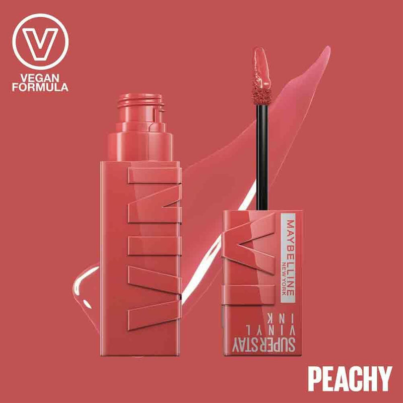 Maybelline New York Lip Colour, Smudge-free, Long Lasting up to 16h, Liquid Lipstick, Shine Finish, SuperStay Vinyl Ink, 15 Peachy Greenwize