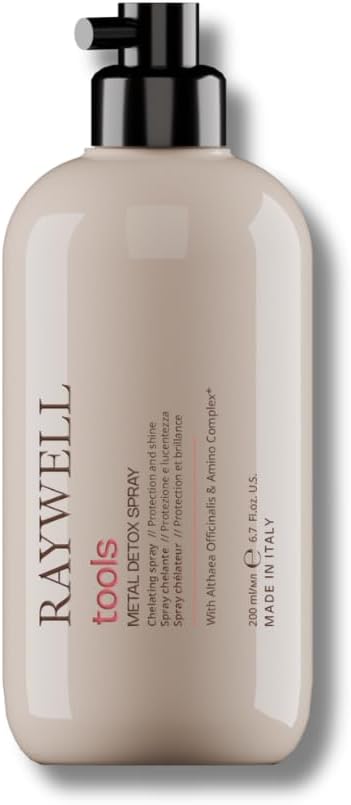Raywell Eterna Metal Detox Spray - Pretreatment Spray for Neutralising Metal Deposits in Hair, Reduces Hair Breakage & Optimises Colour Results, 200 ml Raywell