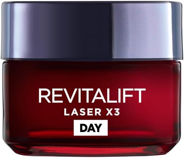 L’Oréal Paris Laser Renew Triple Action Anti-Ageing Day Cream, Reduce Wrinkle and Fine Line Appearance, Moisturises, Firms, Brightens Skin, Pro-Retinol, Hyaluronic Acid and Vitamin C, 50ml Greenwize