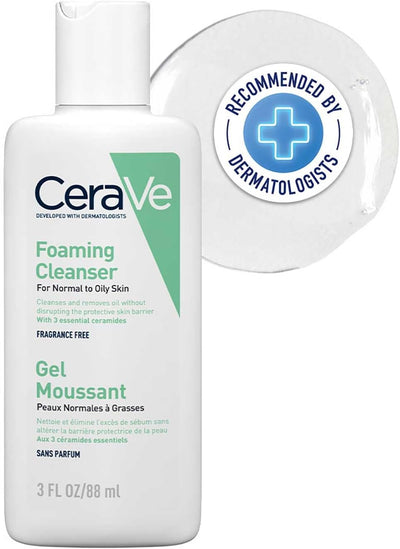CeraVe Travel Size Foaming Cleanser for Oily Skin 88ml CeraVe