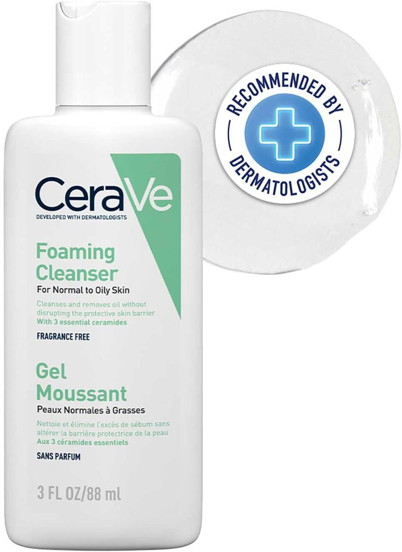 CeraVe Travel Size Foaming Cleanser for Oily Skin 88ml CeraVe