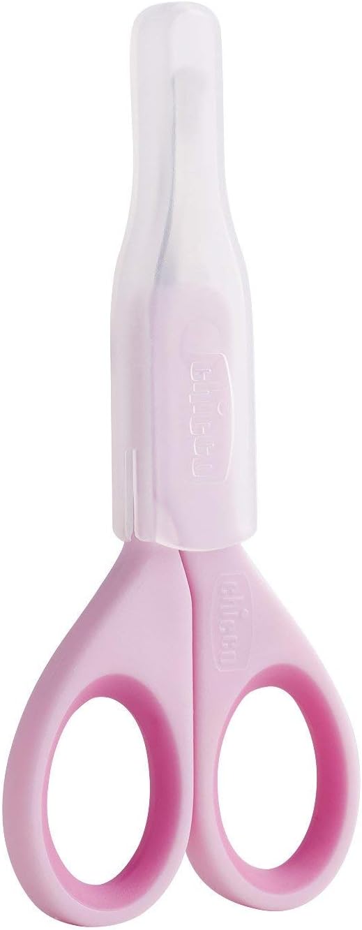 Chicco Baby Nail Scissors with Protective Cap – Pink Chicco