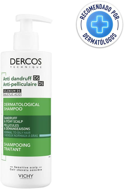 Vichy Dercos Anti-Dandruff and Anti-Itch Shampoo for Normal to Oily Hair 390 ml Vichy Dercos
