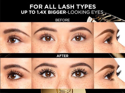 L'Oreal Paris Volumising Mascara, For Intense Volume and a Fanned Out Effect, 1.4x Bigger Looking Eyes, Clump-free Formula, Suitable for Sensitive Eyes, Volume Million Lashes Panorama L'Oreal Paris