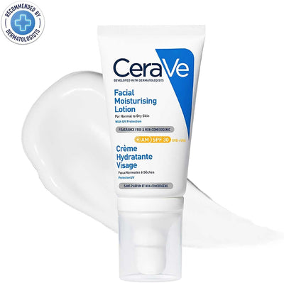 CeraVe AM Facial Moisturising Lotion SPF30 with Ceramides for Normal to Dry Skin 52ml Greenwize