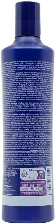 Fanola Wonder, Anti-Yellow Shampoo for Blonde, Lightened, Bleached or Grey Hair, Neutralizes Yellow Tones with Toning Action Leaving Hair Softer and Shiner, 350ml Greenwize