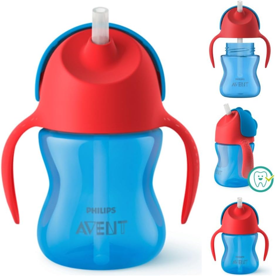 Philips Avent Sippy Cup for Toddlers & Babies, BPA Free, Red & Blue (Model SCF796/01) Greenwize