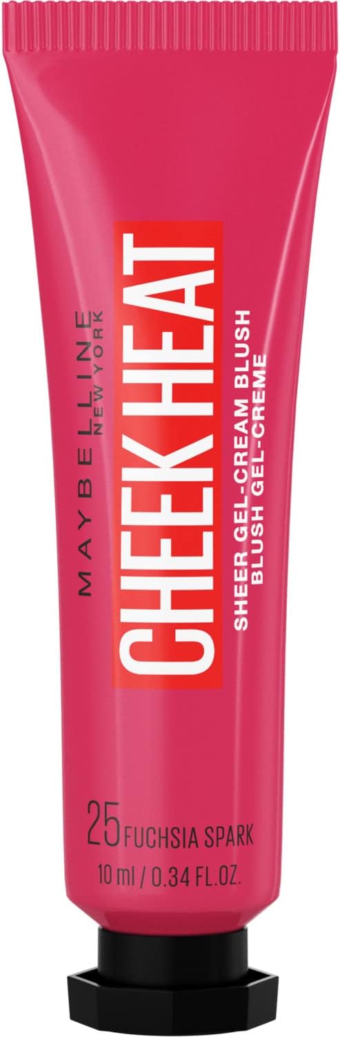 Maybelline Blusher Cheek Heat Water Infused Hydrating Gel Sheer Blusher 25 Fuchsia Spark Maybelline