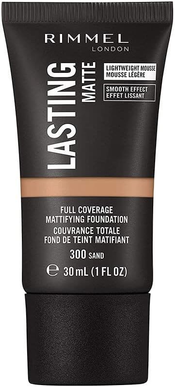Rimmel Lasting Matte Full Coverage Light-weight Foundation 30ml, 300 Sand Rimmel