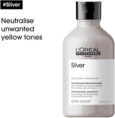 L’Oréal Professionnel | Light Blond Shampoo, For Grey, White ore Hair, Serie Expert Silver L'Oréal Professionnel Paris