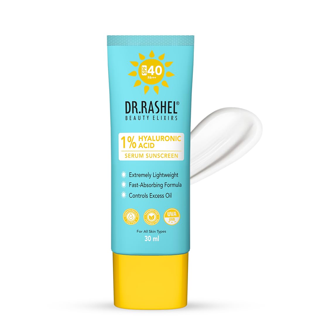 DR.RASHEL Hyaluronic Acid Serum Sunscreen, SPF 40, Fast-Absorbing, Oil Control, 30ml Dr. Rashel