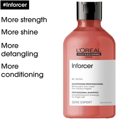 L’Oréal Professionnel | Shampoo, For Fragile, Breaking & Weakened Hair, Serie Expert Inforcer, 300 ml Greenwize