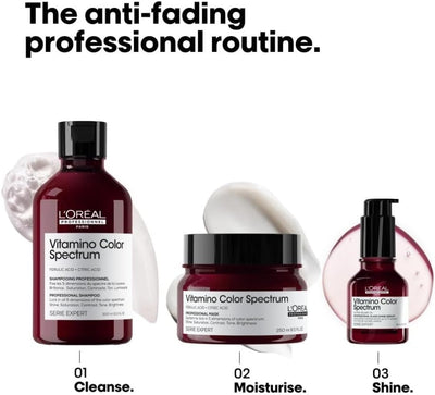 L'Oréal Professionnel Vitamino Color Spectrum Rinse Off Hair Mask 250ml, For Coloured Hair, With Ferulic Acid + Citric Acid, Stronger & Smoother Hair, Conditioner Treatment L'Oréal Professionnel