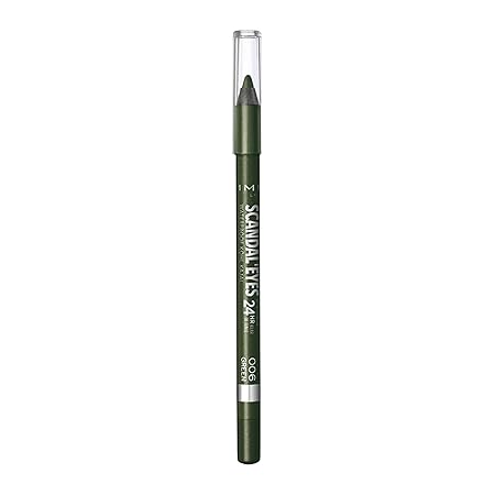 Rimmel Scandal'Eyes Waterproof Eyeliner, green , 1.3 Gram, Pencil Rimmel