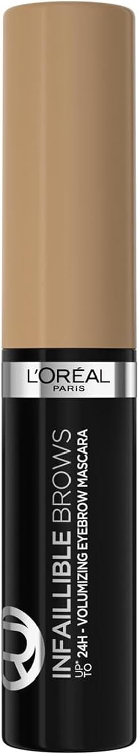L'Oréal Paris Volumising Brow Mascara, Longwear Brow Gel for Fuller Looking Eyebrows, Up To 24 Hours Wear, Water Resistant, Infallible Brows, 5 ml, Shade: 7.0 Blonde Greenwize