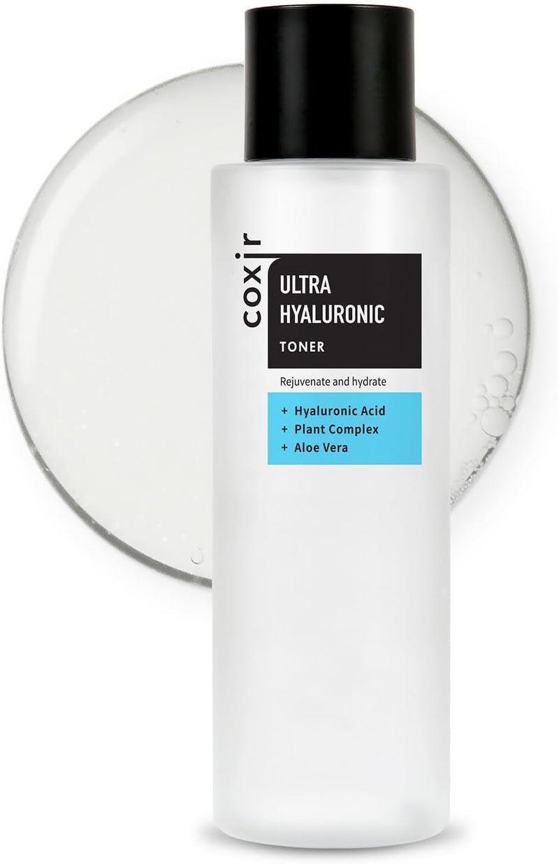 COXIR Ultra-Hyaluronic Acid Toner, (150 Ml / 5.07 Oz) - Highly Concentrated Lightweight Hyaluronic Acid Refreshing Toner Is Good For Intense Moisture For Dry And Dehydrated Skin COXIR
