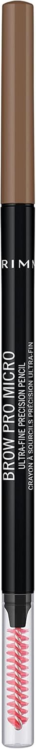 Rimmel London Brow Pro Micro Ultra-Fine Precision Pencil & Brush, Natural-looking Defined Brows, Blonde, 0.03 g Rimmel