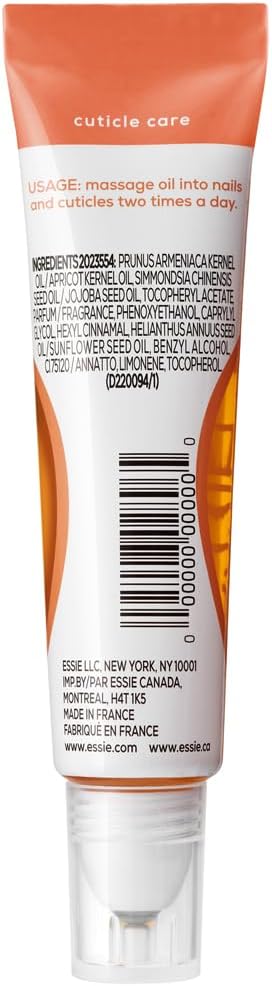 essie Apricot Nail and Cuticle Oil Treatment, Nail Care Nourishing, Softening, Moisturizing Apricot Cuticle Oil For Dry and Brittle Hands and Nails, On a Roll, 13.5 ml Greenwize