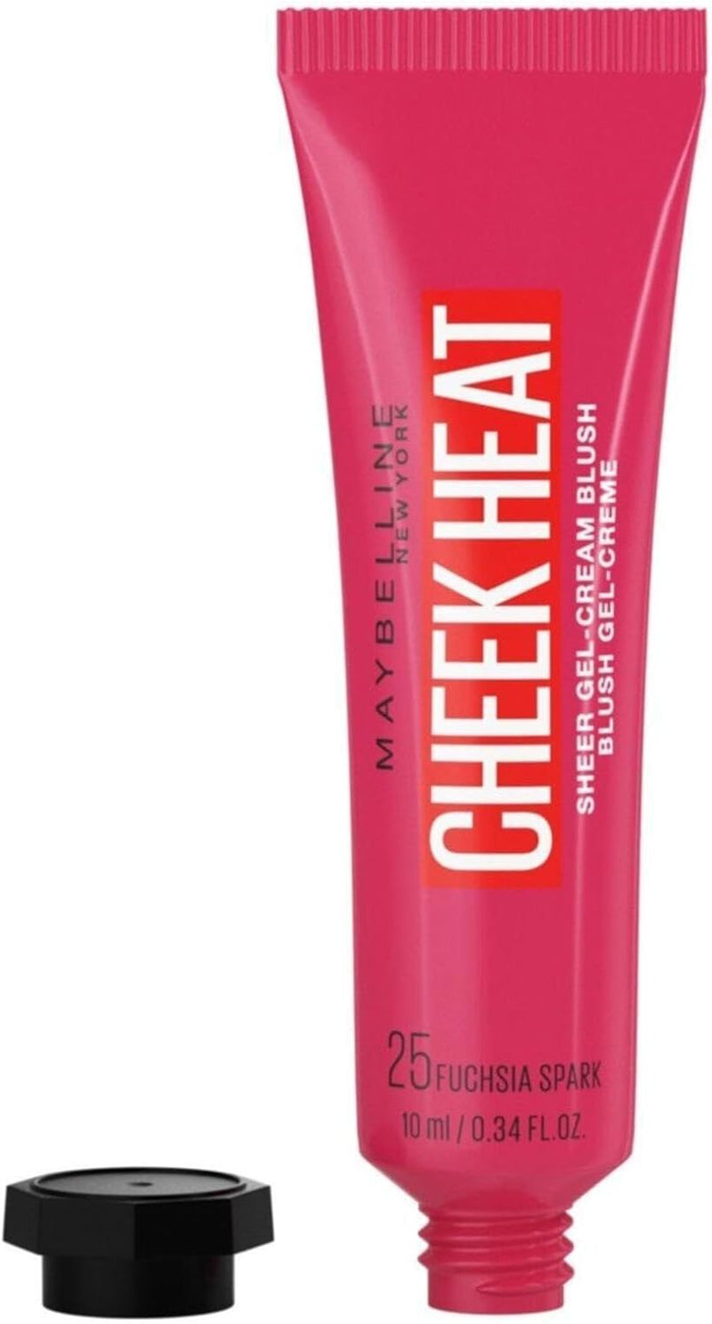 Maybelline Blusher Cheek Heat Water Infused Hydrating Gel Sheer Blusher 25 Fuchsia Spark Maybelline