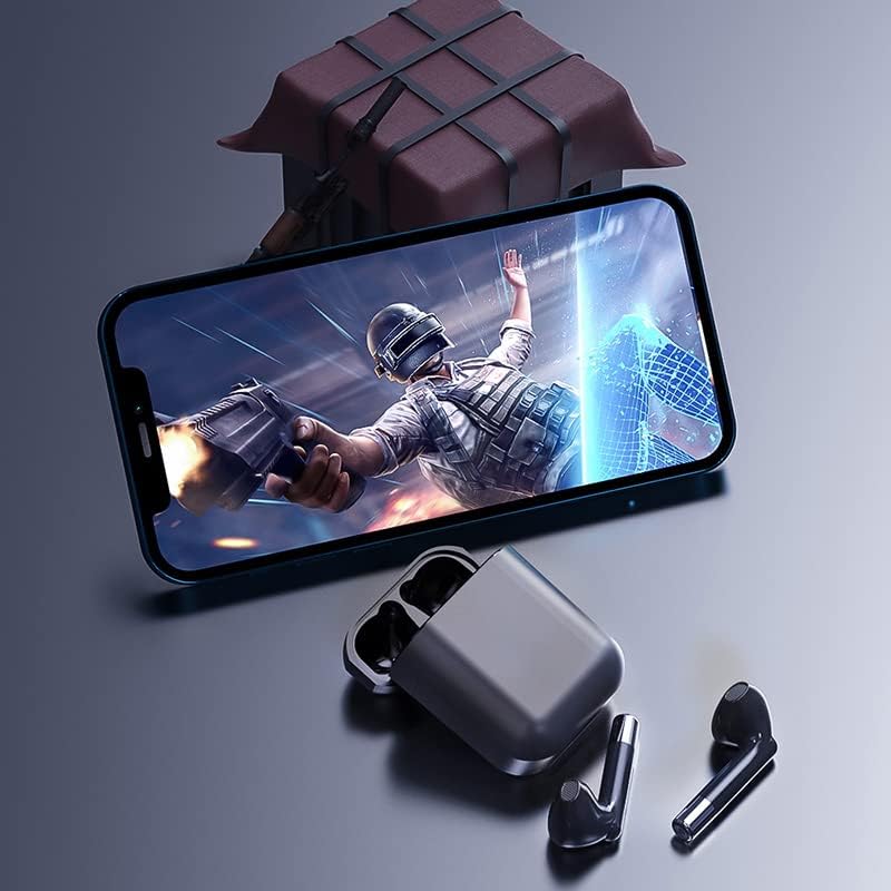 E AP19 In Ear Wireless Earbuds, Noise Cancelling Bluetooth 5.0 Headphones for Music, Games and Calls, Smart Touch Controls, LED Screen Display Charging Case, IPX5 Waterproof,White Greenwize
