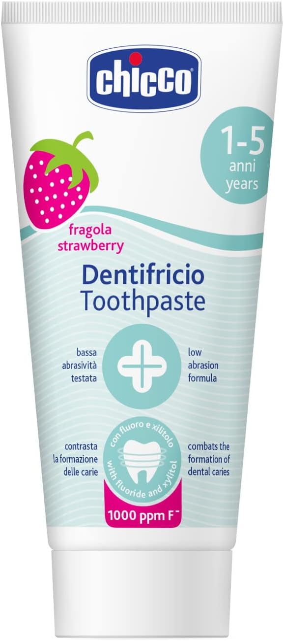 Chicco – Strawberry Toothpaste with Fluoride White Chicco