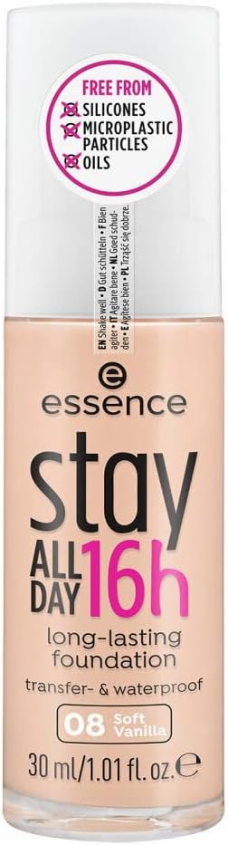 essence cosmetics Stay All Day 16h Long-Lasting Foundation 08 Greenwize