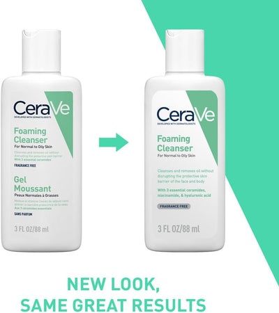 CeraVe Travel Size Foaming Cleanser for Oily Skin 88ml Greenwize