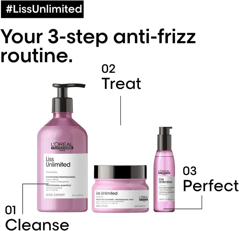L’Oréal Professionnel Mask, For Rebellious and Frizzy Hair, Serie Expert Liss Unlimited, 250 ml Greenwize