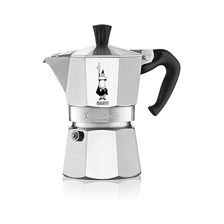 Bialetti Moka Express Aluminium Stovetop Coffee Maker (4 Cup),0.19 liters Bialetti