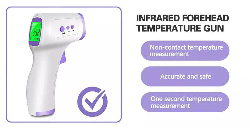 Greenwize Non-Contact Forehead Infrared Thermometer PPC06, No Touch IR Temperature Measurement with LCD Display, Thermal Heat Detect Sensor and Fast Reading System, Portable, For Home and Medical Use Greenwize